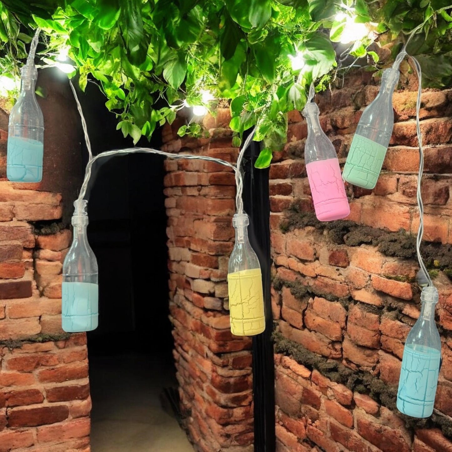 Serie de Luces Botellas Colores