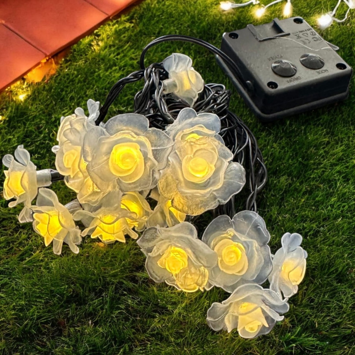 Serie de Luz solar Calida Flor 5 metros Para decoracion Navideña