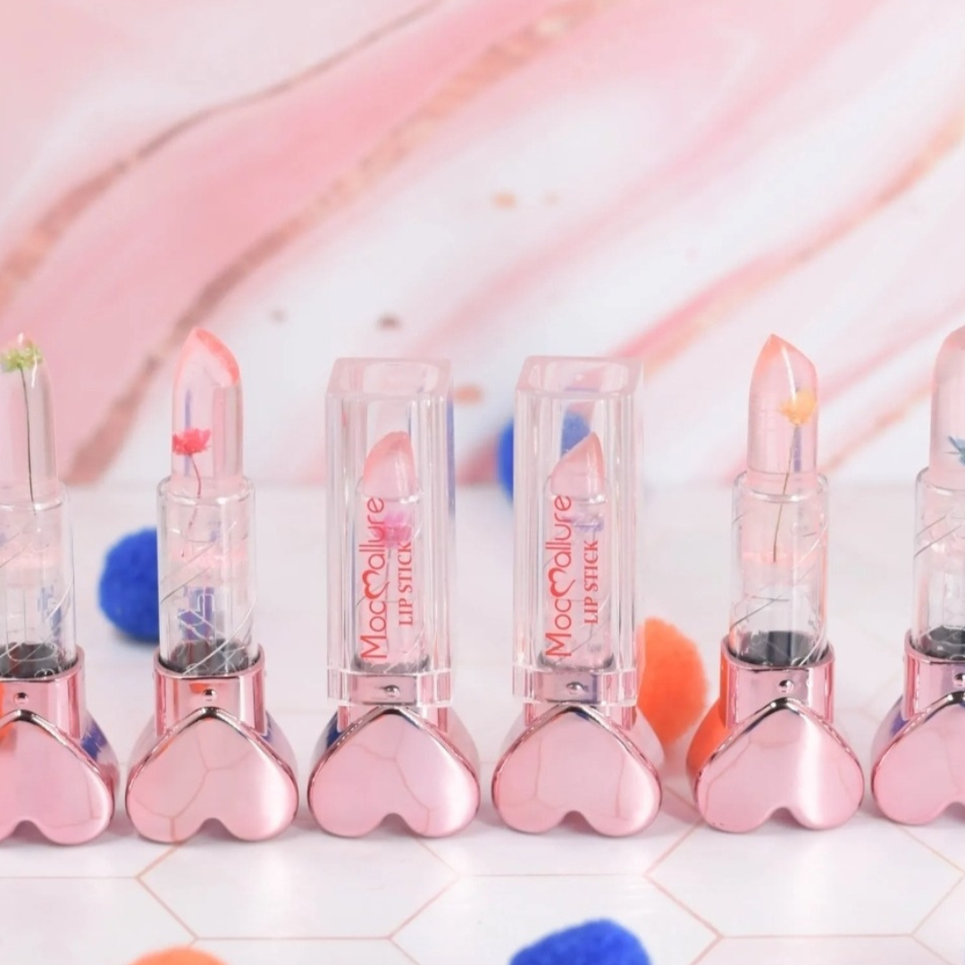 24 Labiales con flor corazón $17.68 c/u