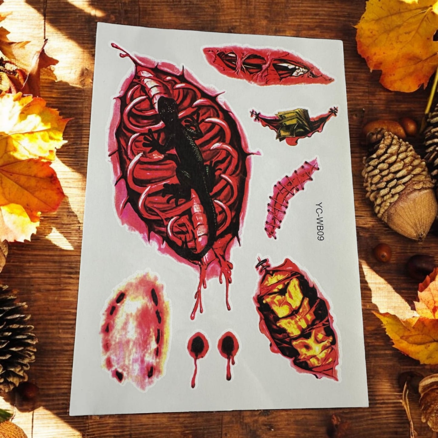 12 Stickers Cicatrices Halloween $8.25 c/u