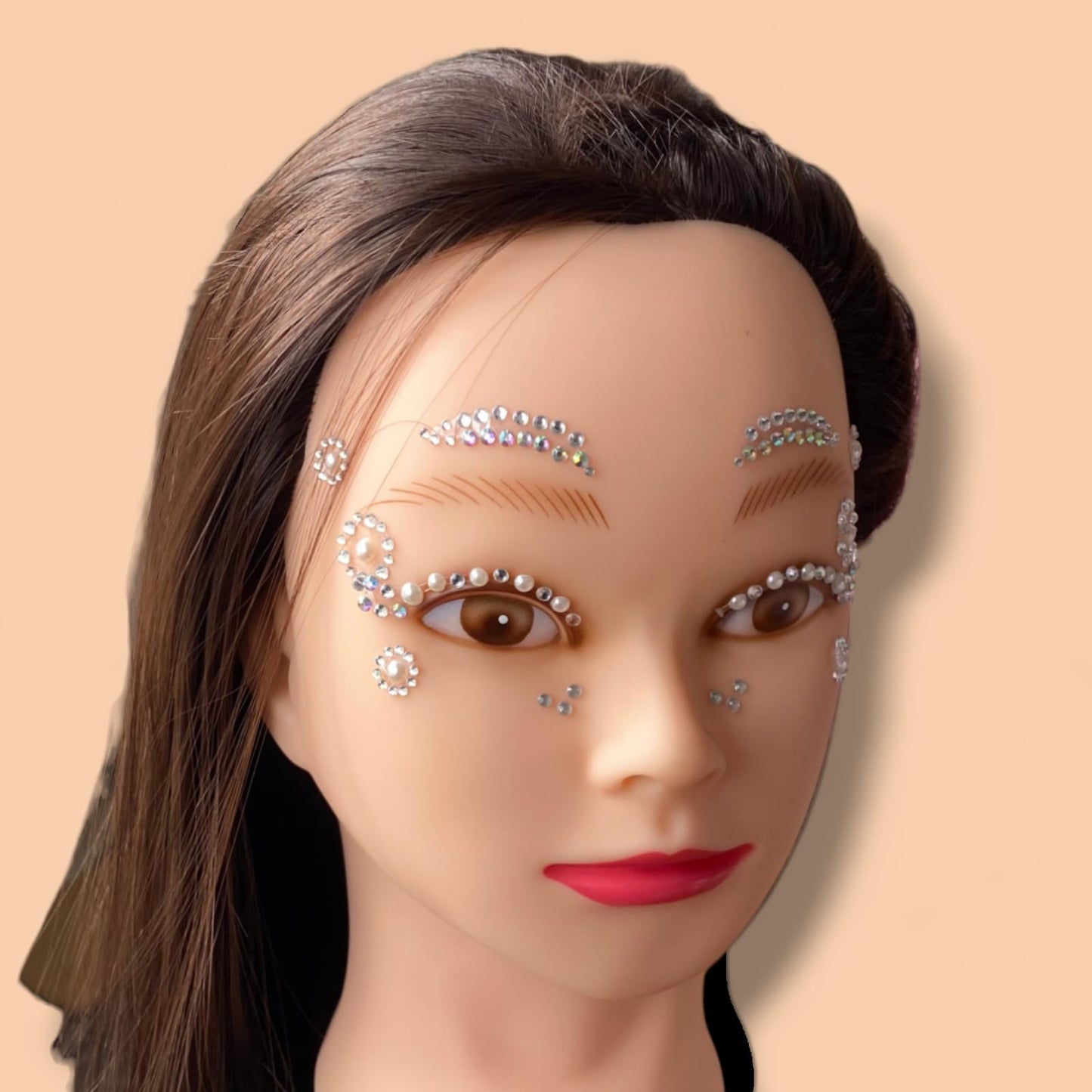 12 Stickers Pedreria para ojos $10.8 c/u