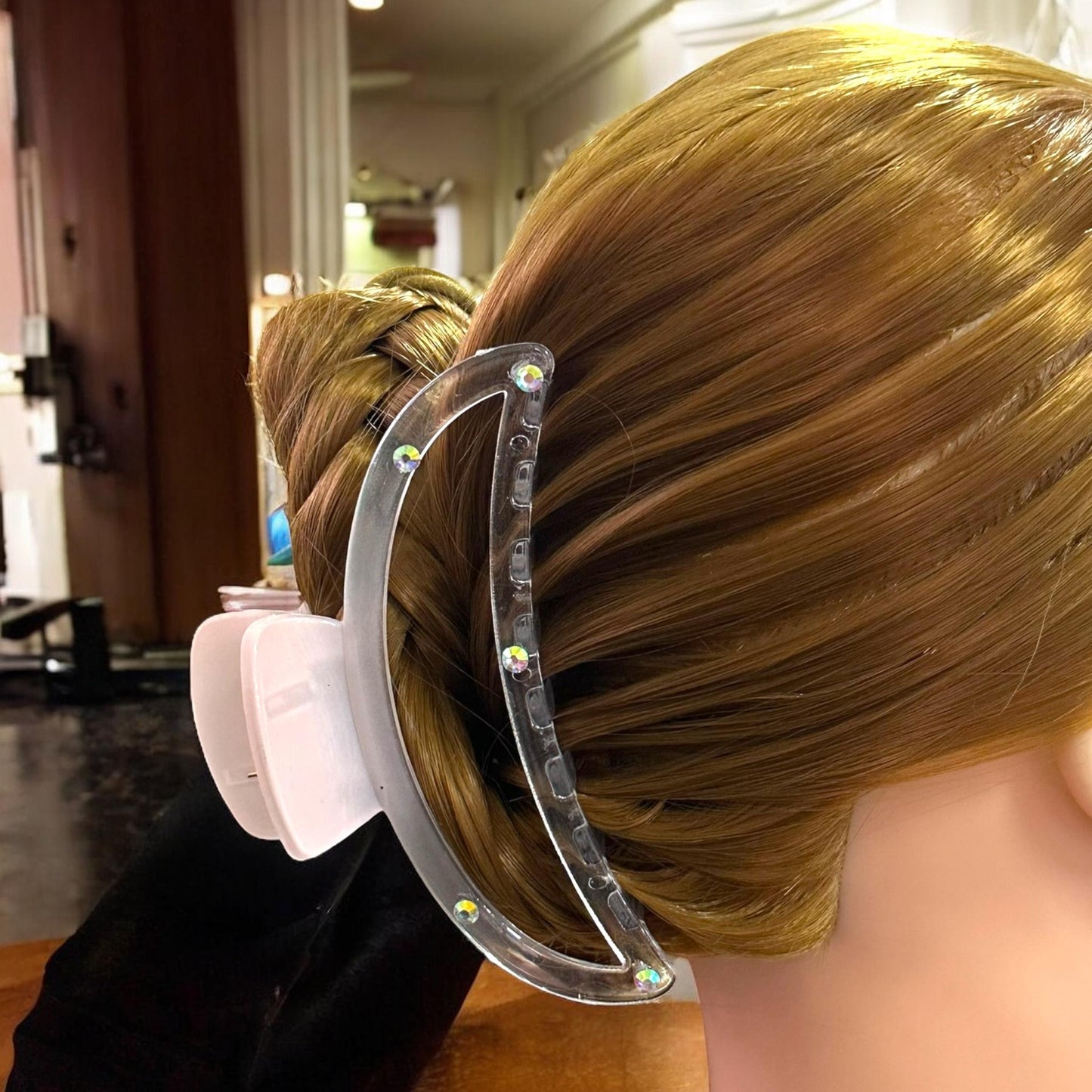 12 Pinzas para Cabello Brillos colores Difuminadas G $17.5 c/u