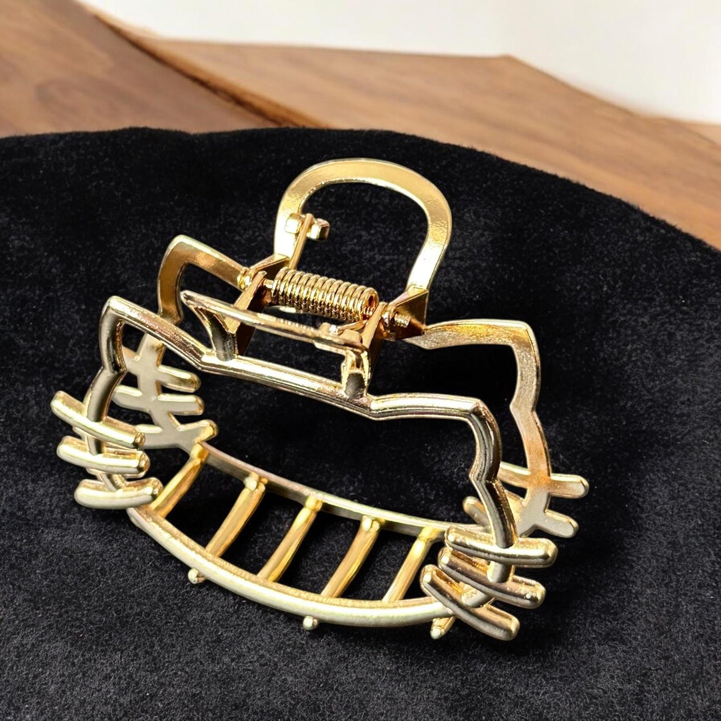 12 Pinzas Kitty Cabecita Doradas $12 c/u