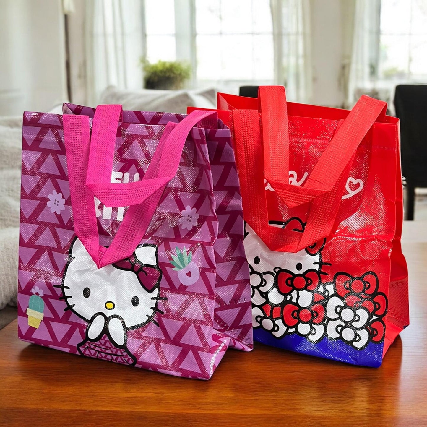 12 Bolsas Reutilizables Kitty/Kuromi $6.75 c/u