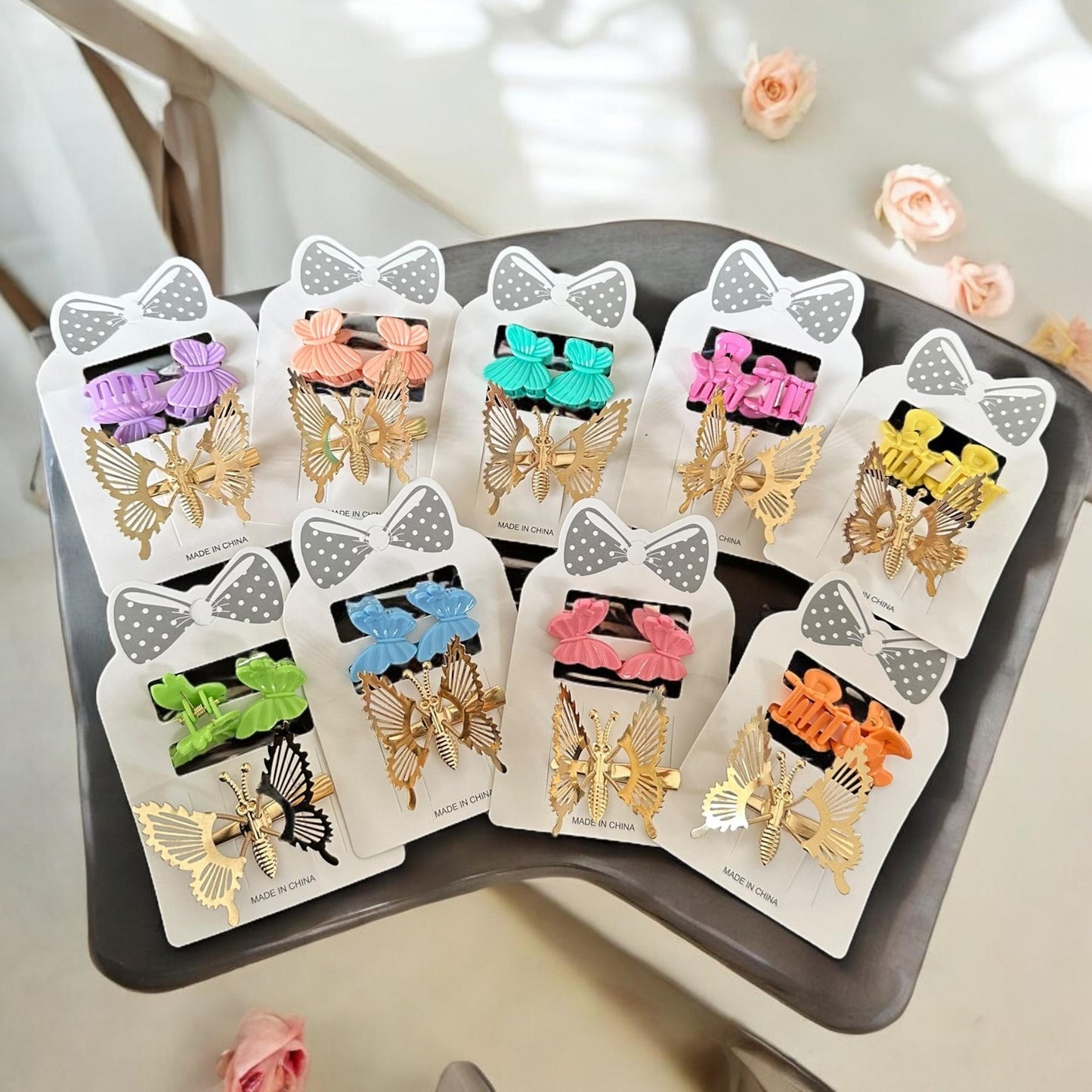 12 Sets Pasadores y Piojitos Capibaras $9 c/u