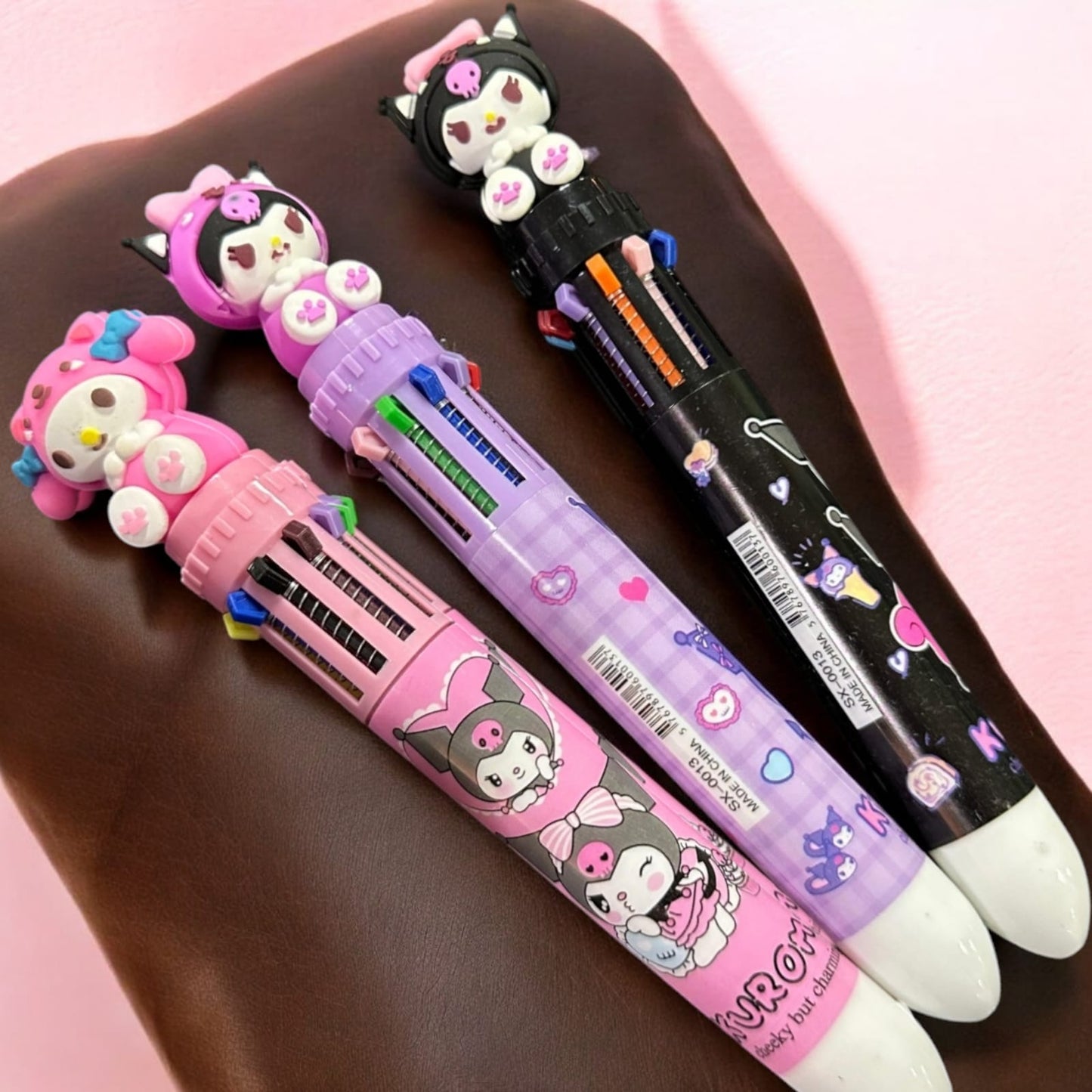 36 Lapiceros Multitintas Kuromi y MyMelody $11.5 c/u