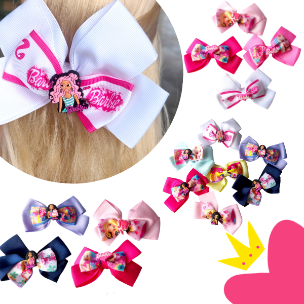 12 Moños Barbie felicidad $ 7.08 c/u