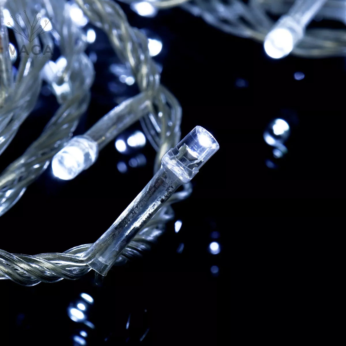 Serie de Luz Led blanca 10 metros para Decorar Navidad