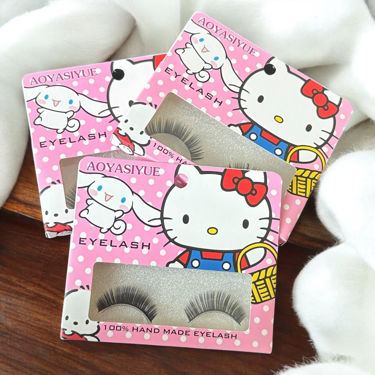 10 Pestañas Postizas Sanrio Nude $7.56 c/u