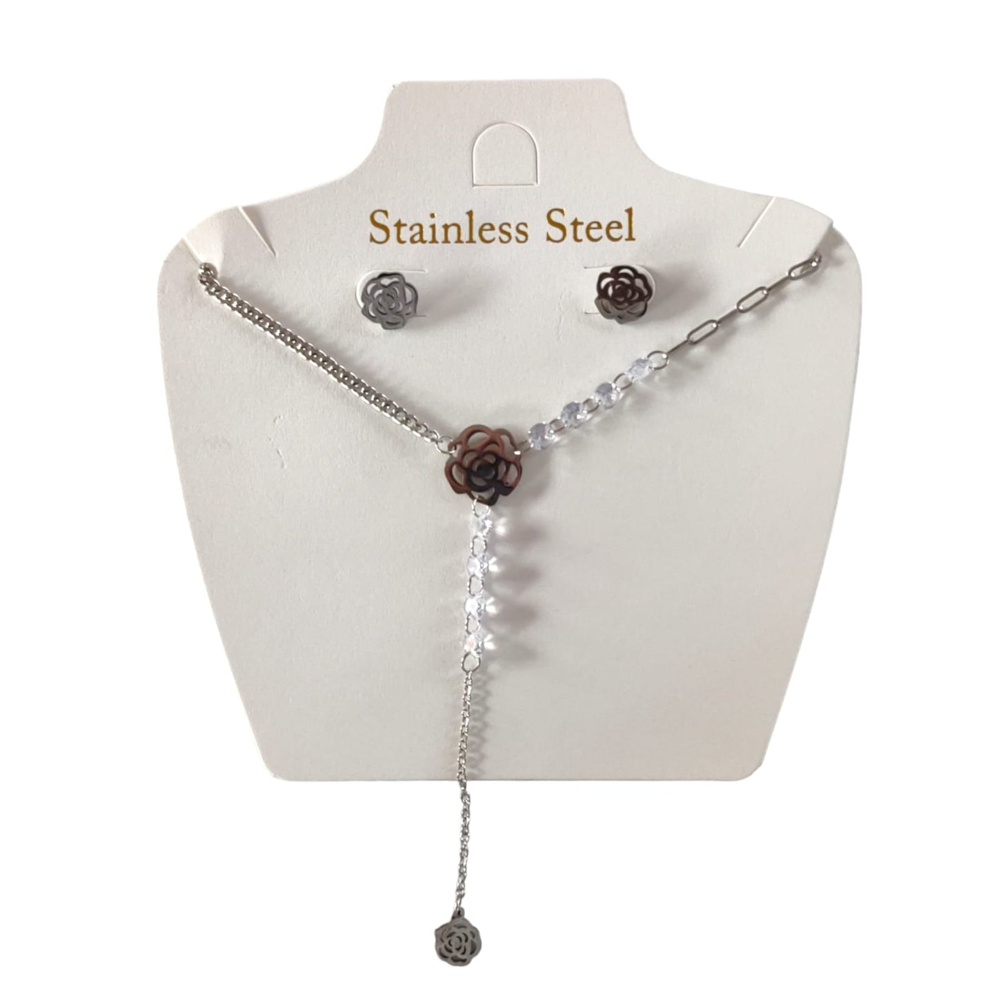 6 Sets de Acero Inoxidable Aretes y Collares $38c/u