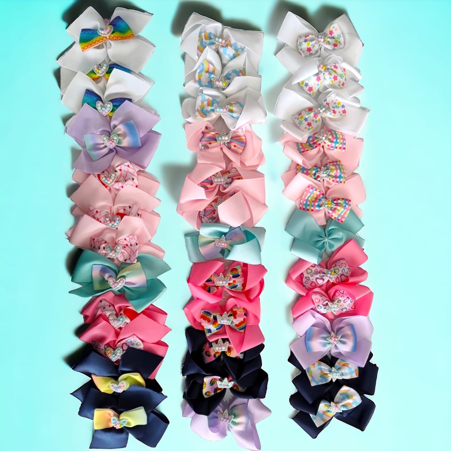 12 Moños Diseños Brillantes $5.20 c/u