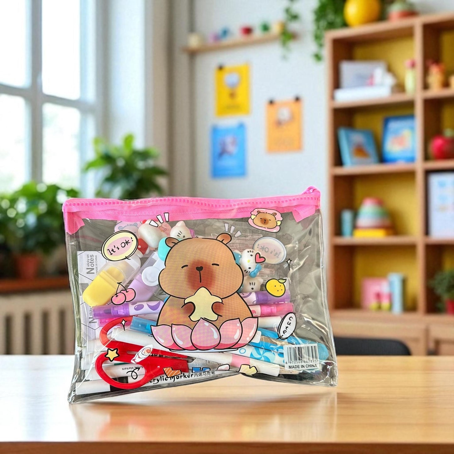 12 Lapiceras Capibaras transparentes $6.5 c/u