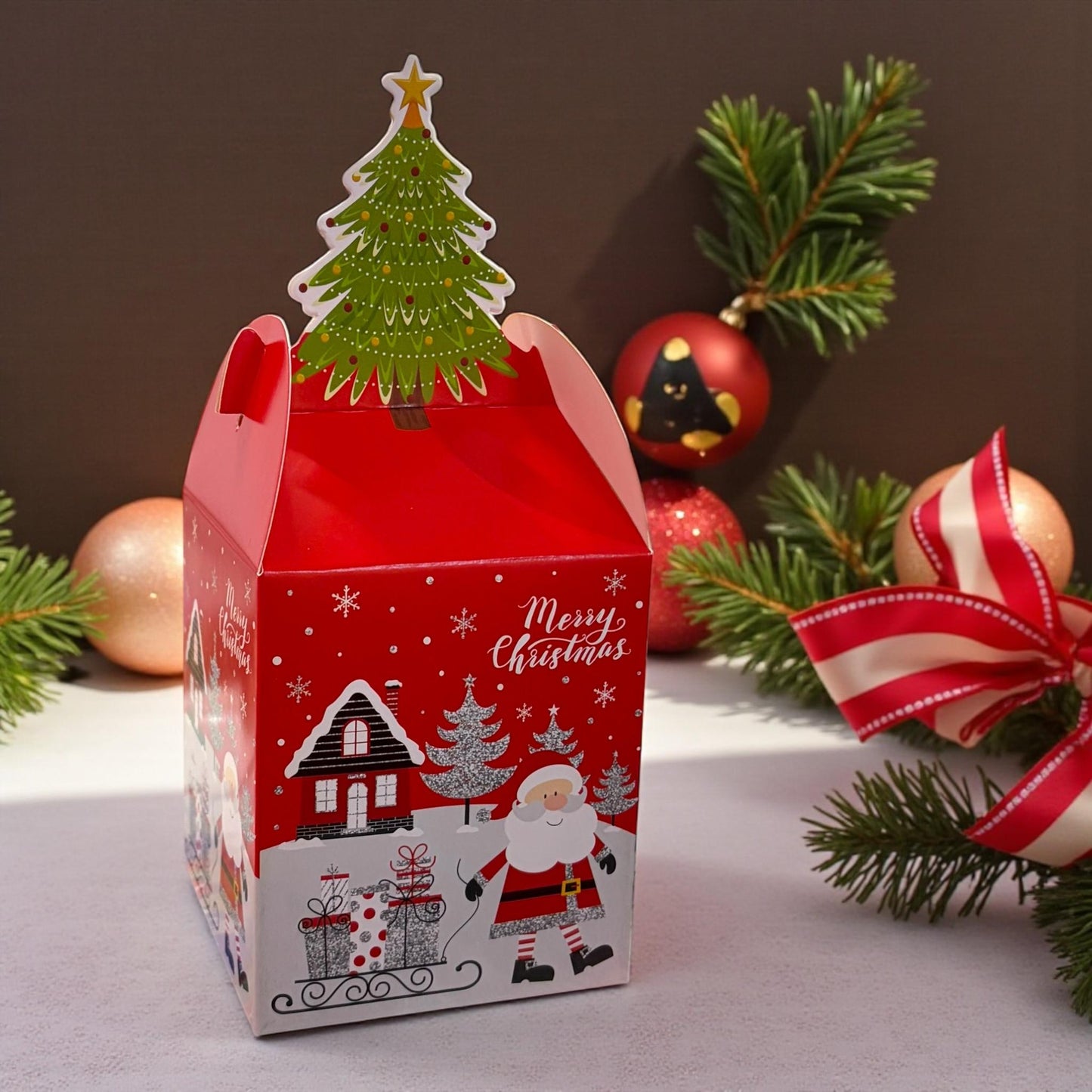 12 Cajita Regalo Santa $3.3 c/u