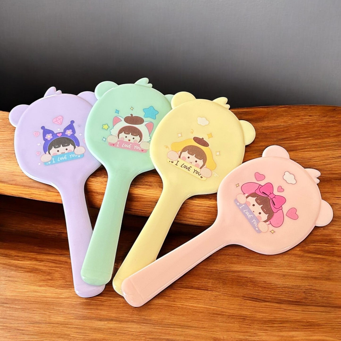 12 Espejos de mano Ositos Colores $8.7 c/u