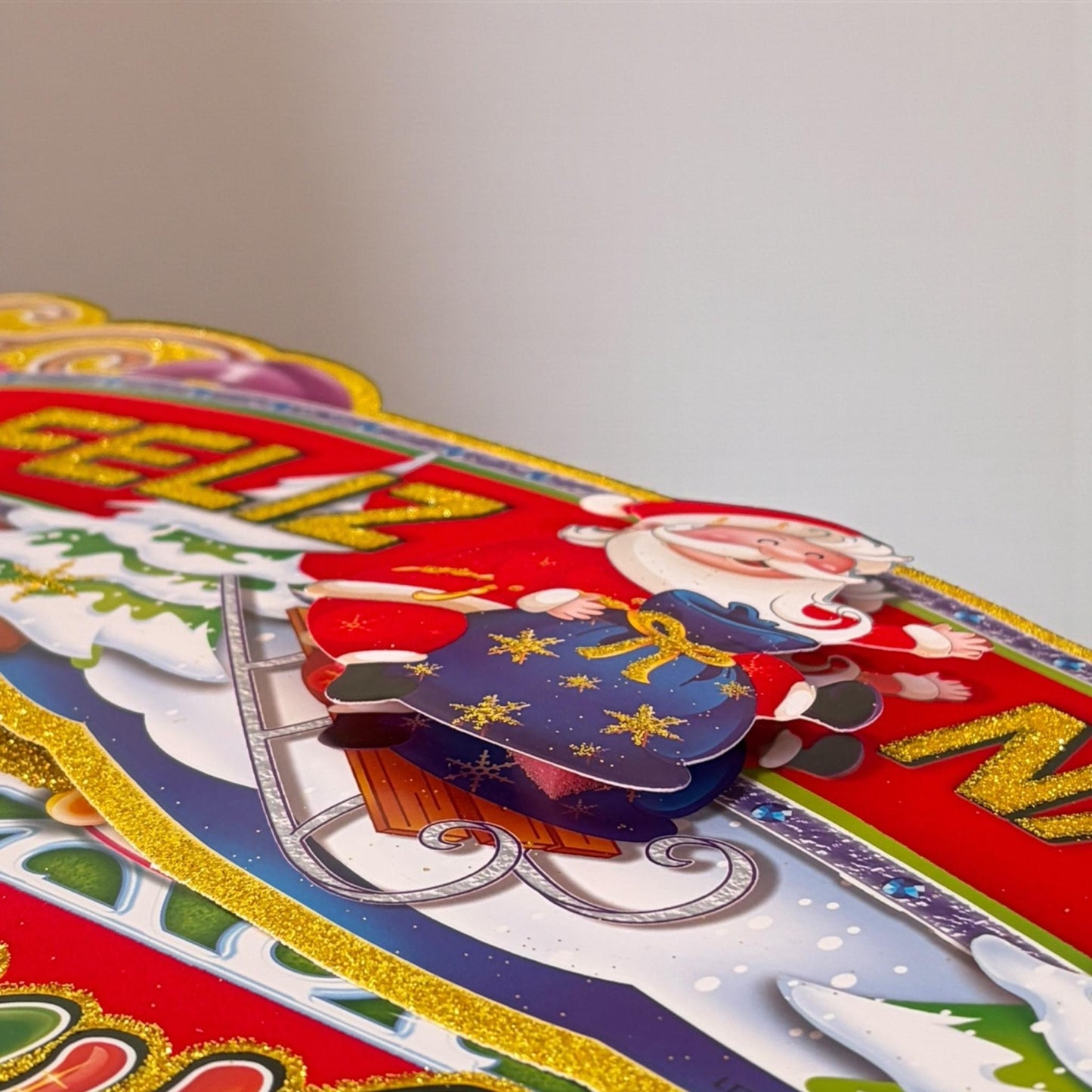 12 Letrero Feliz Navidad 52cm * 15cm $12.6 c/u