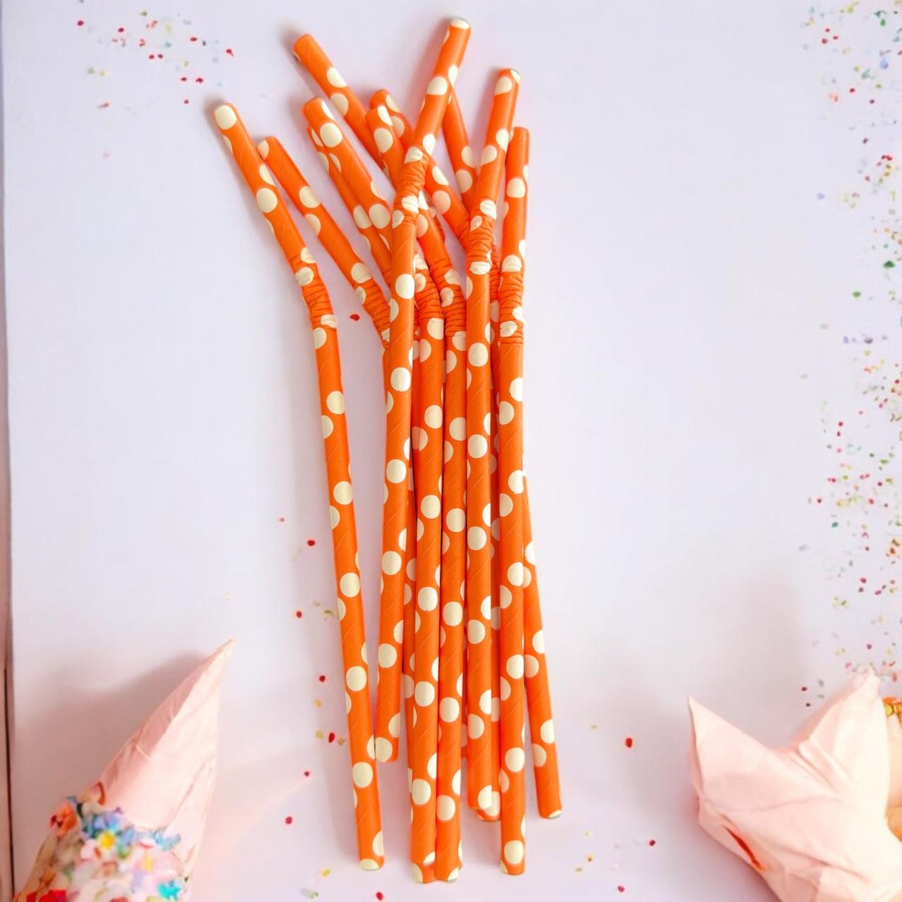 12 Paquetes de Popotes Flexibles Puntos y colores $7.6 c/u