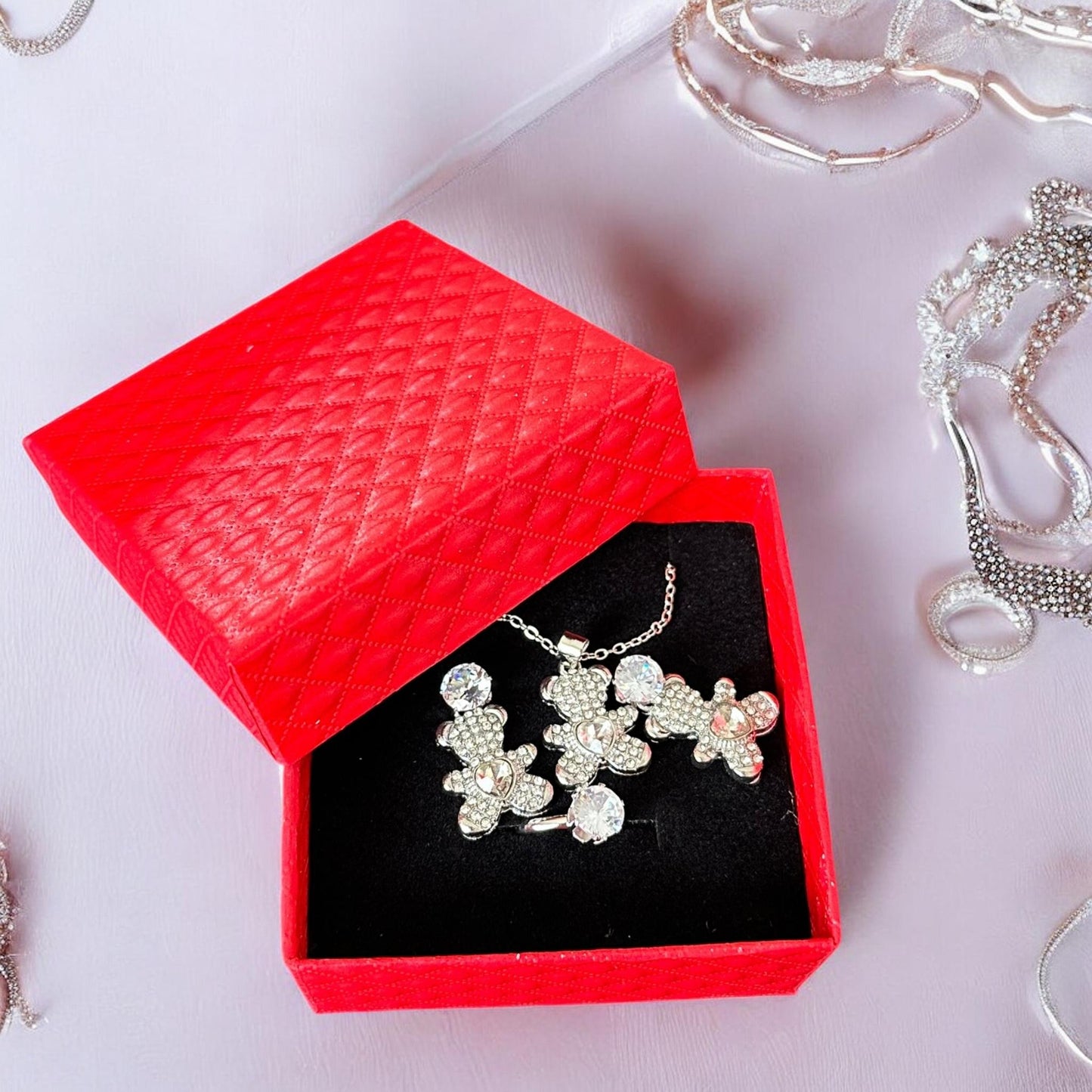 12 Cajas de Accesorios Joyeria Ositos $29 c/u