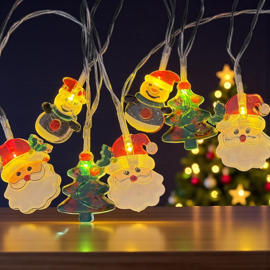 3 Serie de Luces Navideñas Arbolito y Santa 3D conector USB $36 c/u