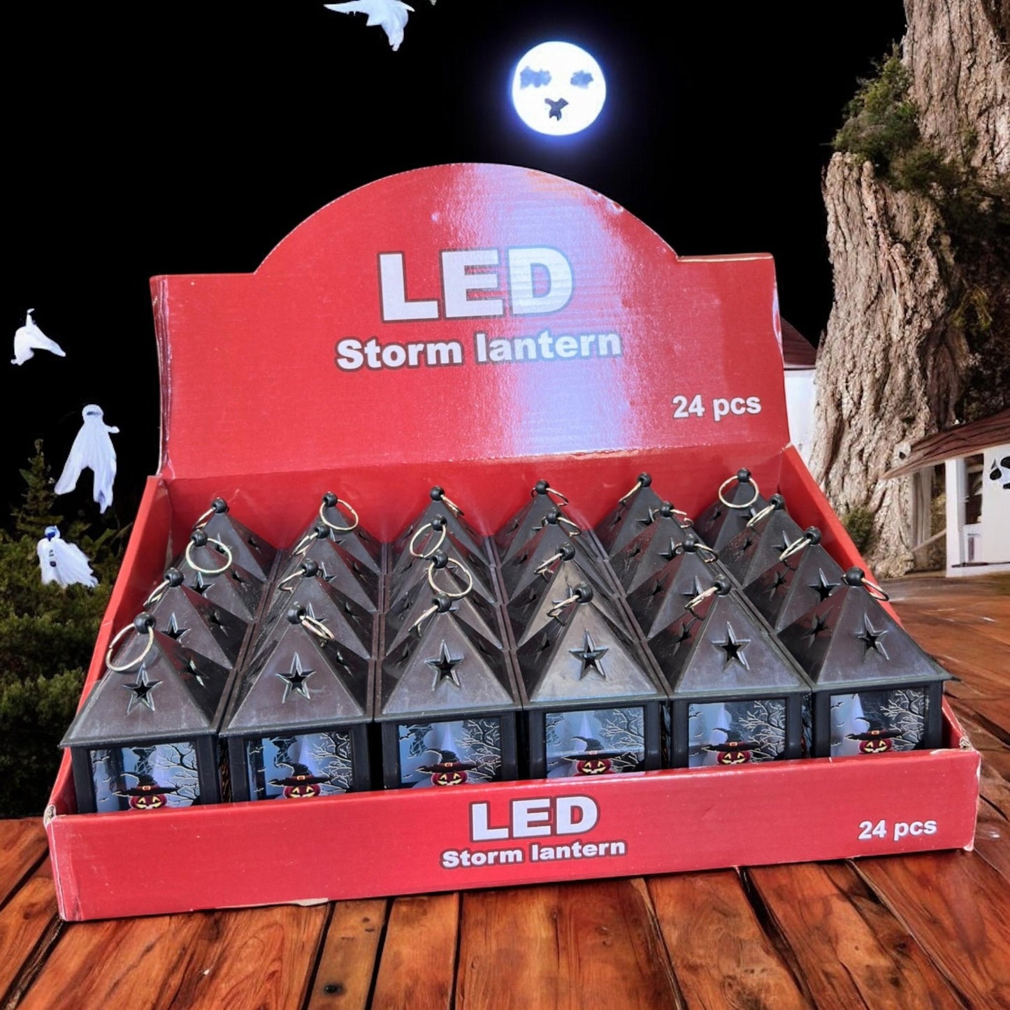 24 Linternas de Halloween con Luz $18.75 c/u