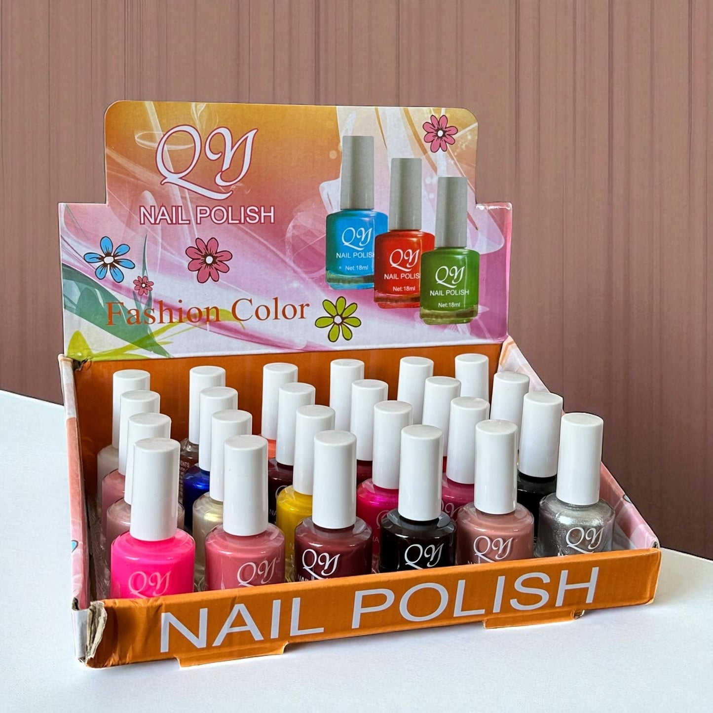 24 Esmaltes para uñas Fashion Color $11.5 c/u