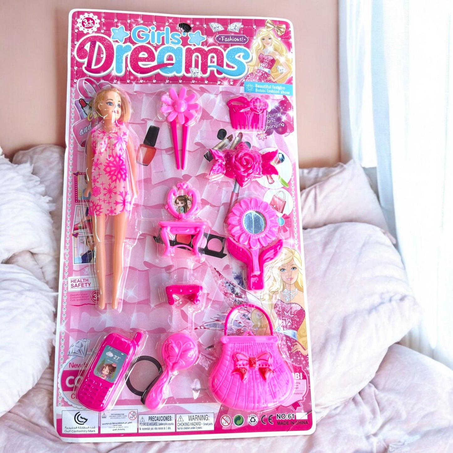 3 Muñeca con Accesorios de Juguete $45 c/u