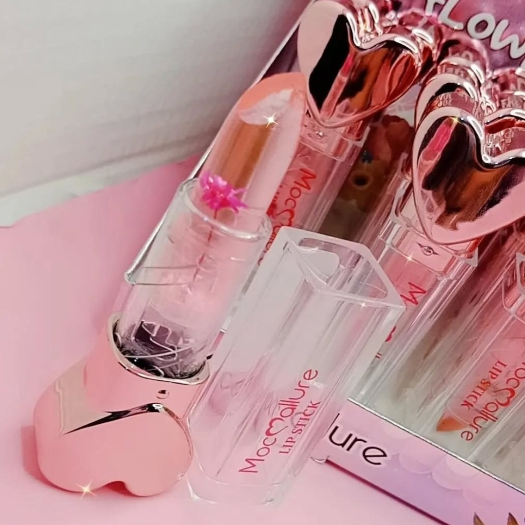 24 Labiales con flor corazón $17.68 c/u