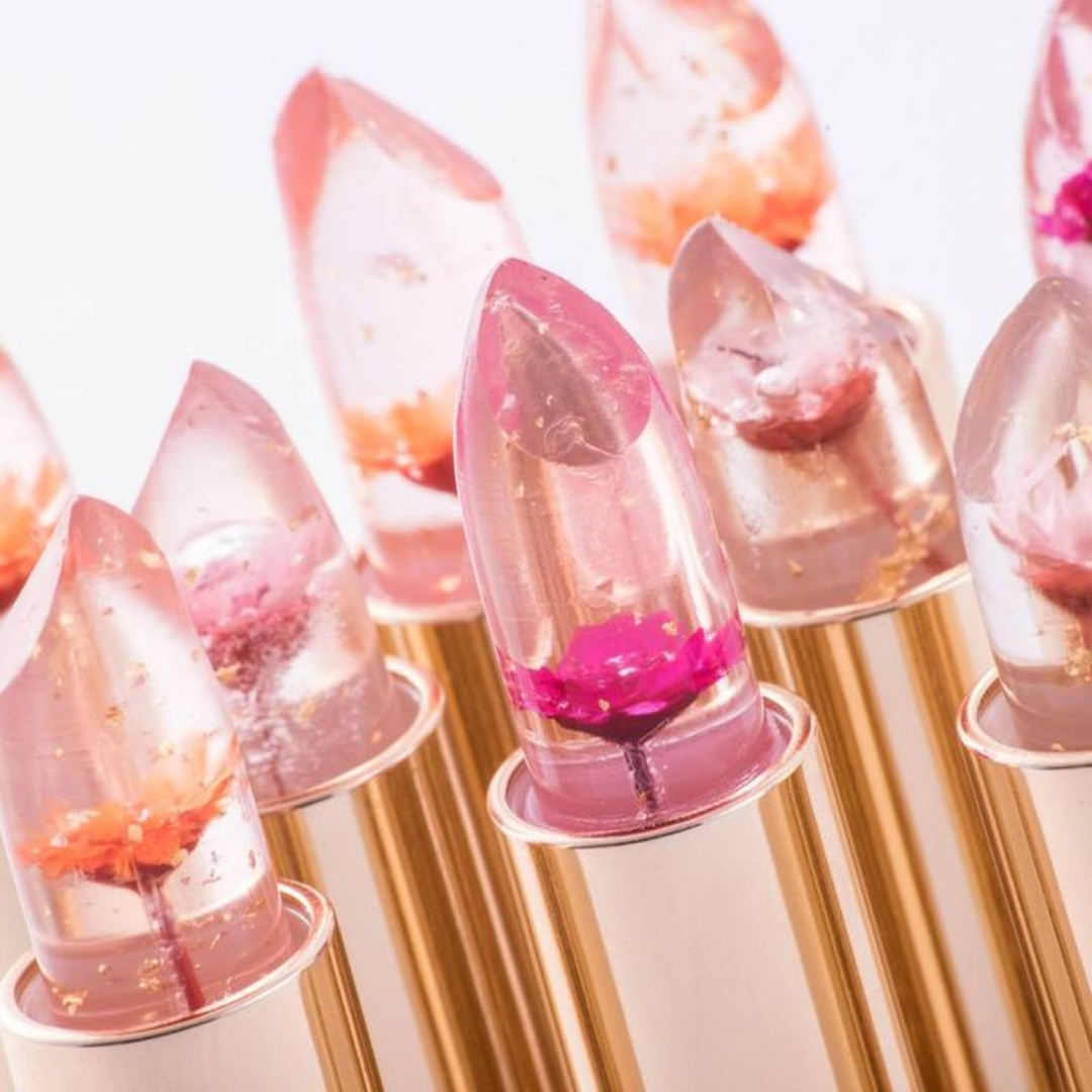 24 Labiales con flor corazón $17.68 c/u