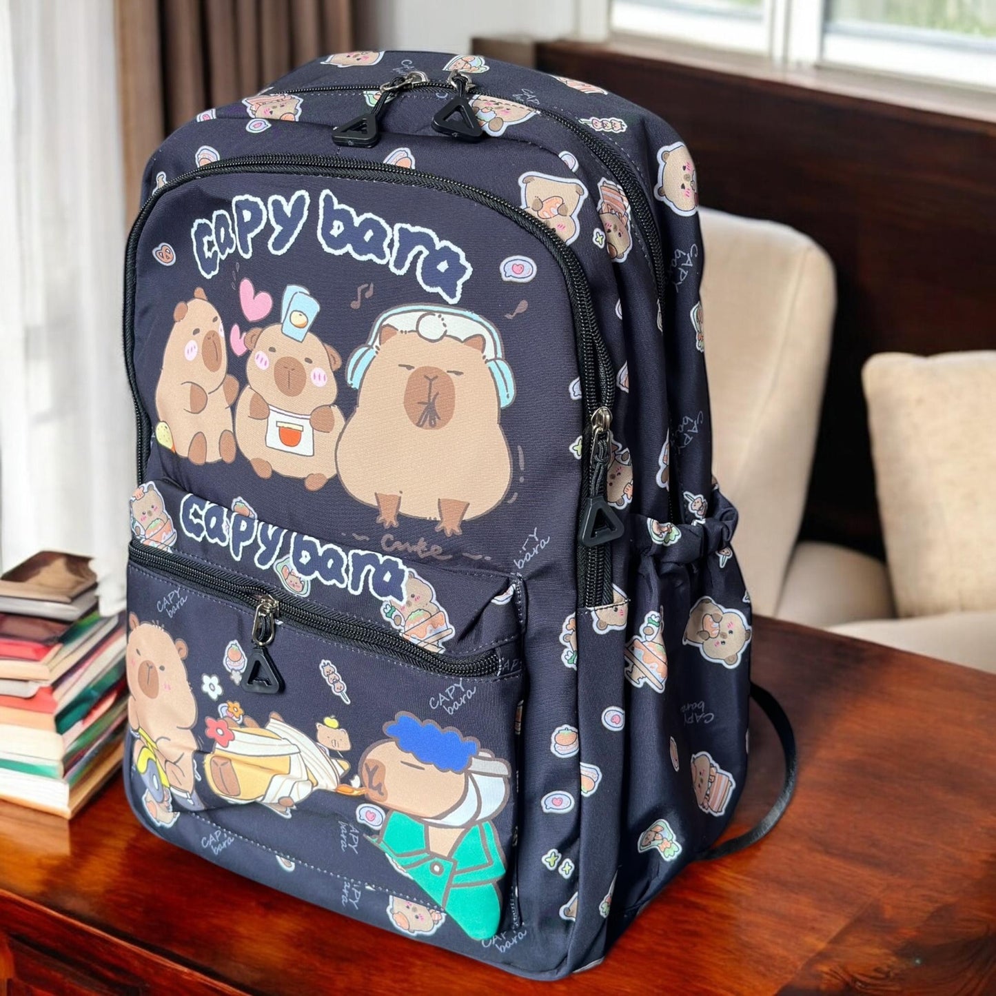 Mochila Capibara Escolar Colores