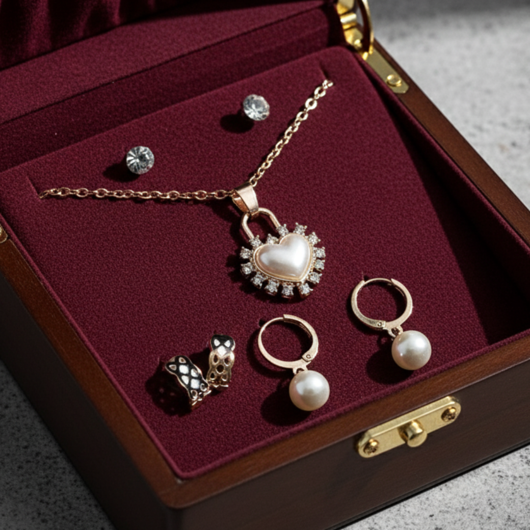 12 Collares con dije brillos $6.12 c/u