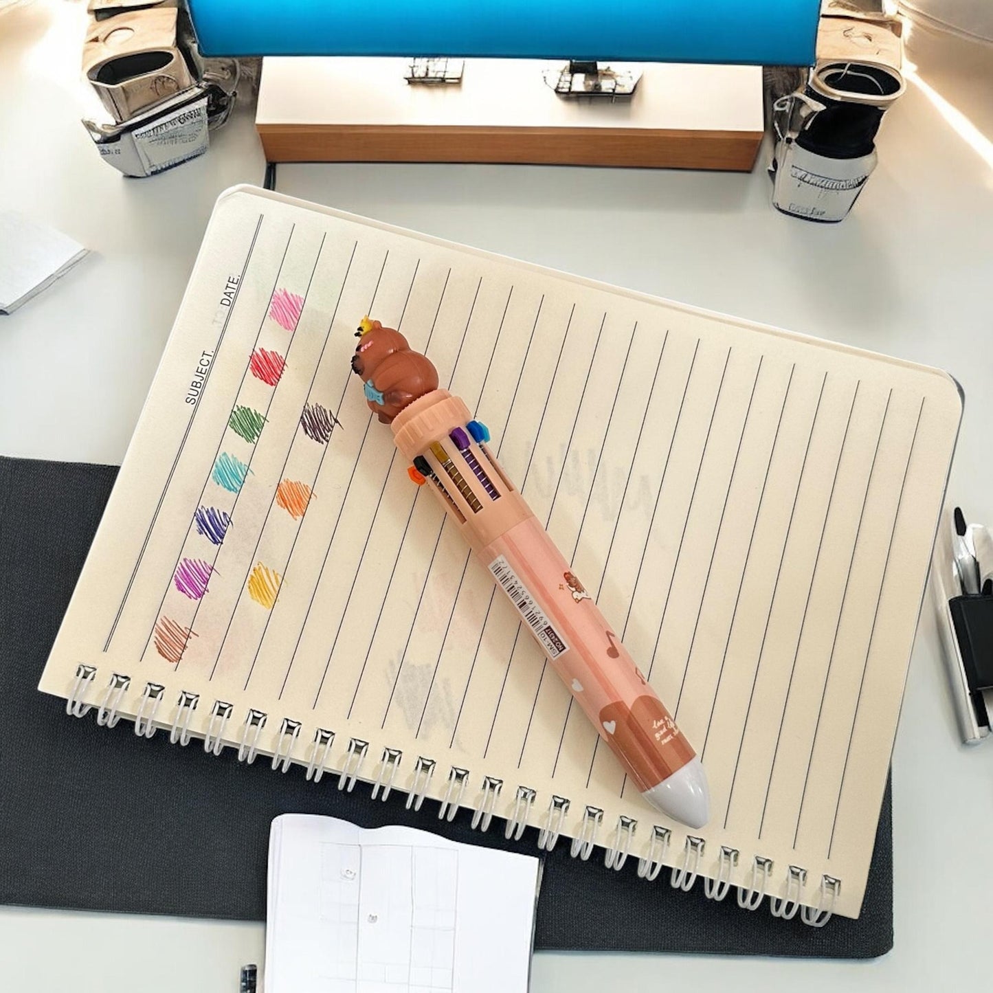 36 Lapiceros Capibaras Multitntas $12 c/u