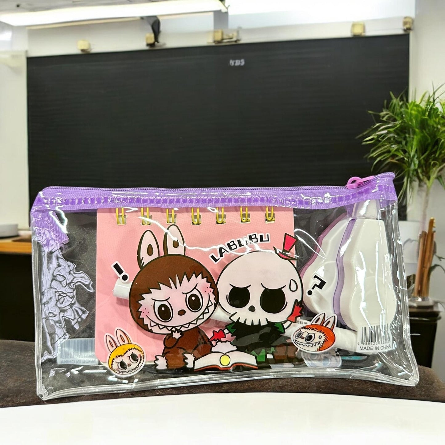 12 Lapiceras Labubu de Plastico con Cierre $5.8 c/u