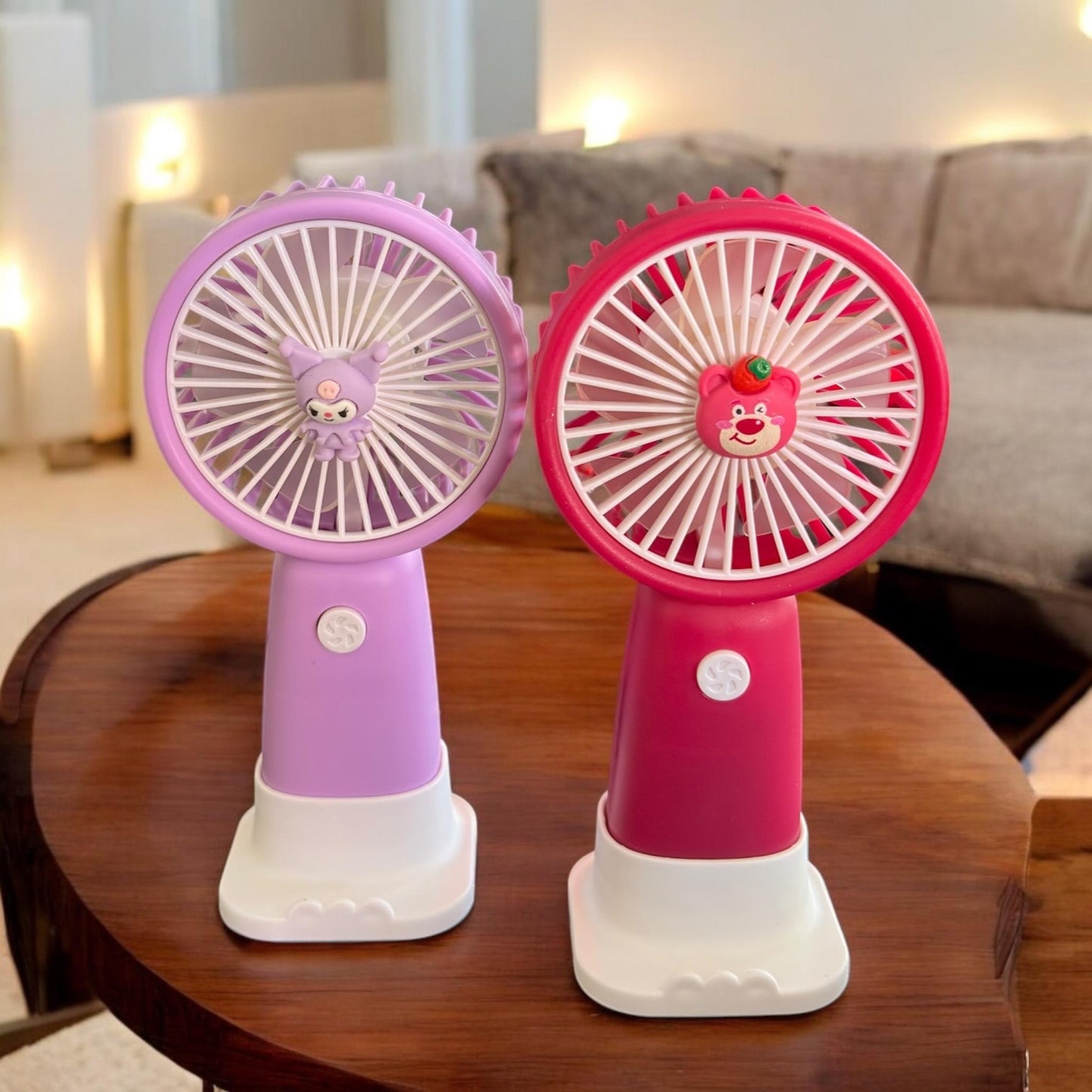 Ventilador de Mano Colores con Base