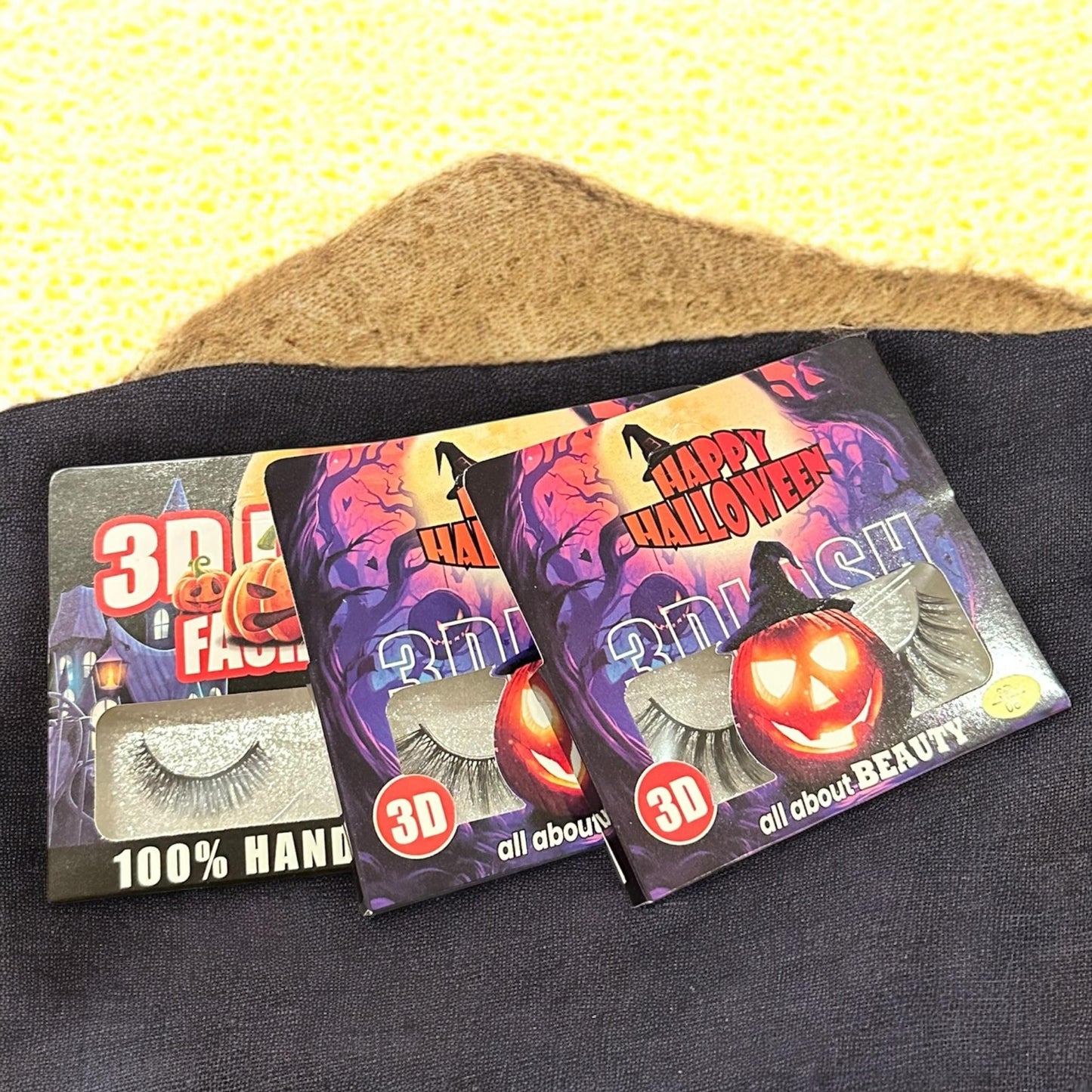 12 Pestañas Clasicas Halloween $7.5 c/u