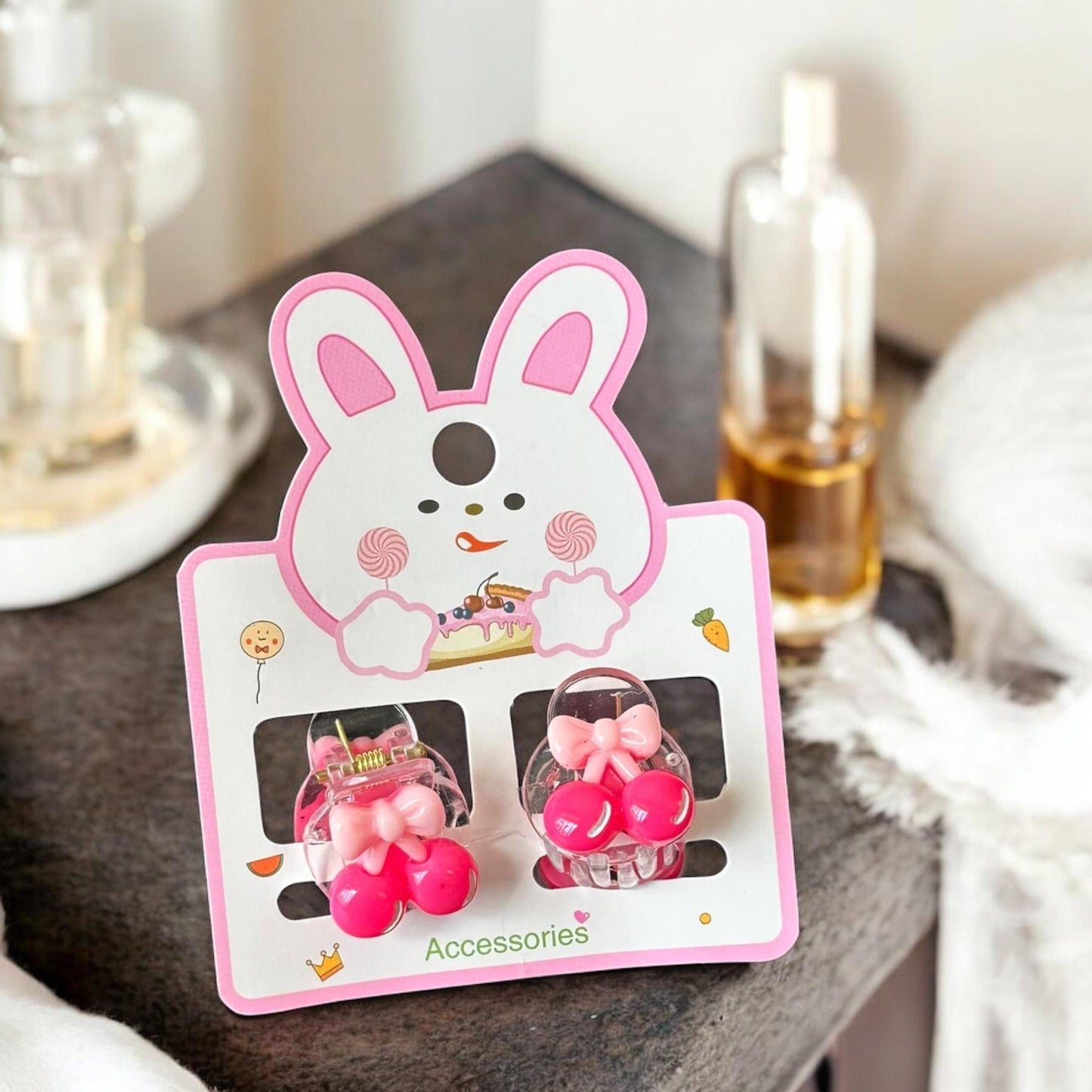 12 Pares de Pincitas Cerecitas Conejito $6.9 c/u