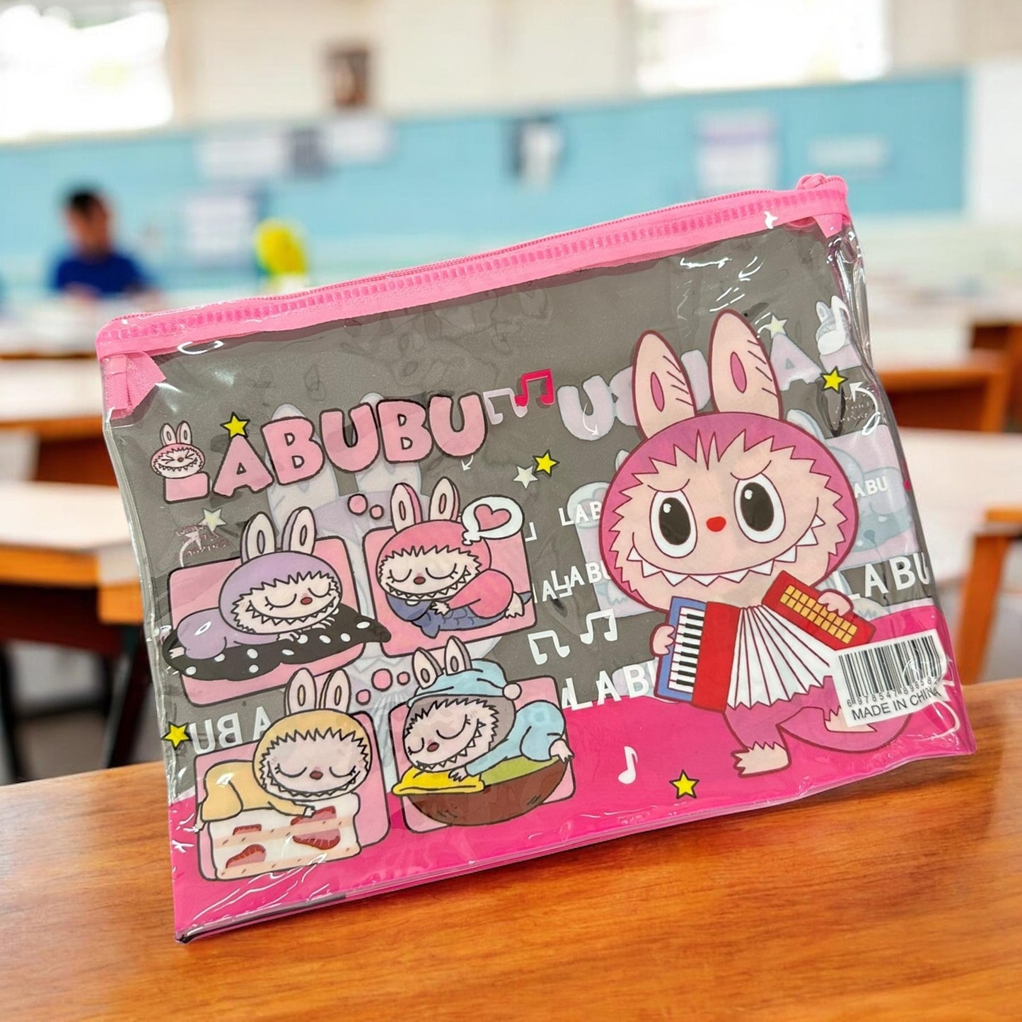 12 Lapiceras Labubu Transparentes con cierre $6.5 c/u