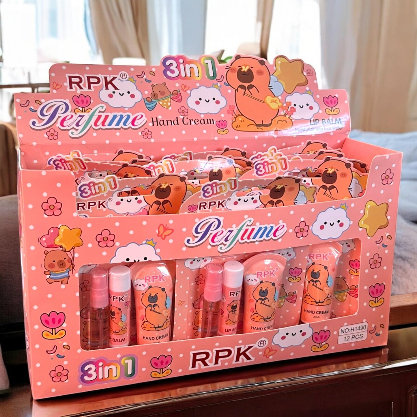 12 Sets Capibaras Locion, Crema, Balsamo Infantil $18 c/u