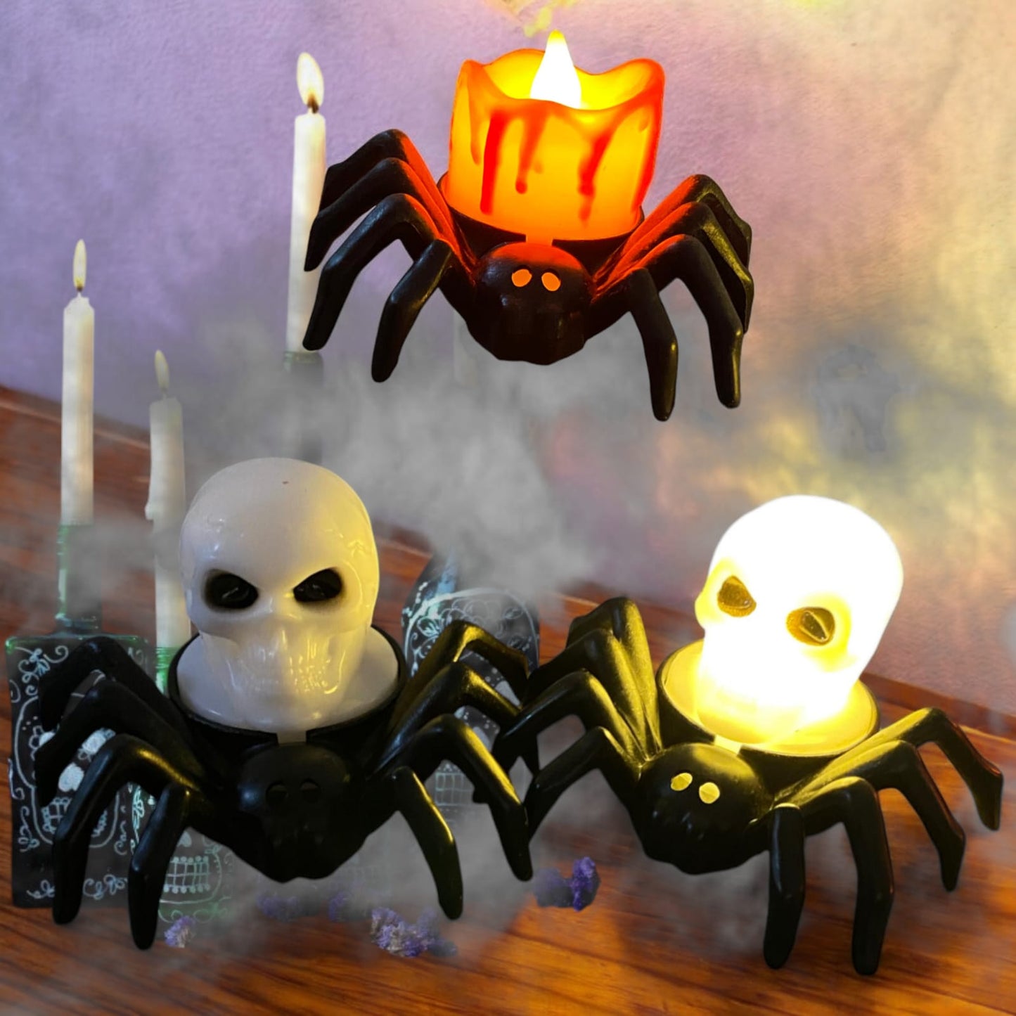 12 Vela de luz Araña halloween $15.9 c/u