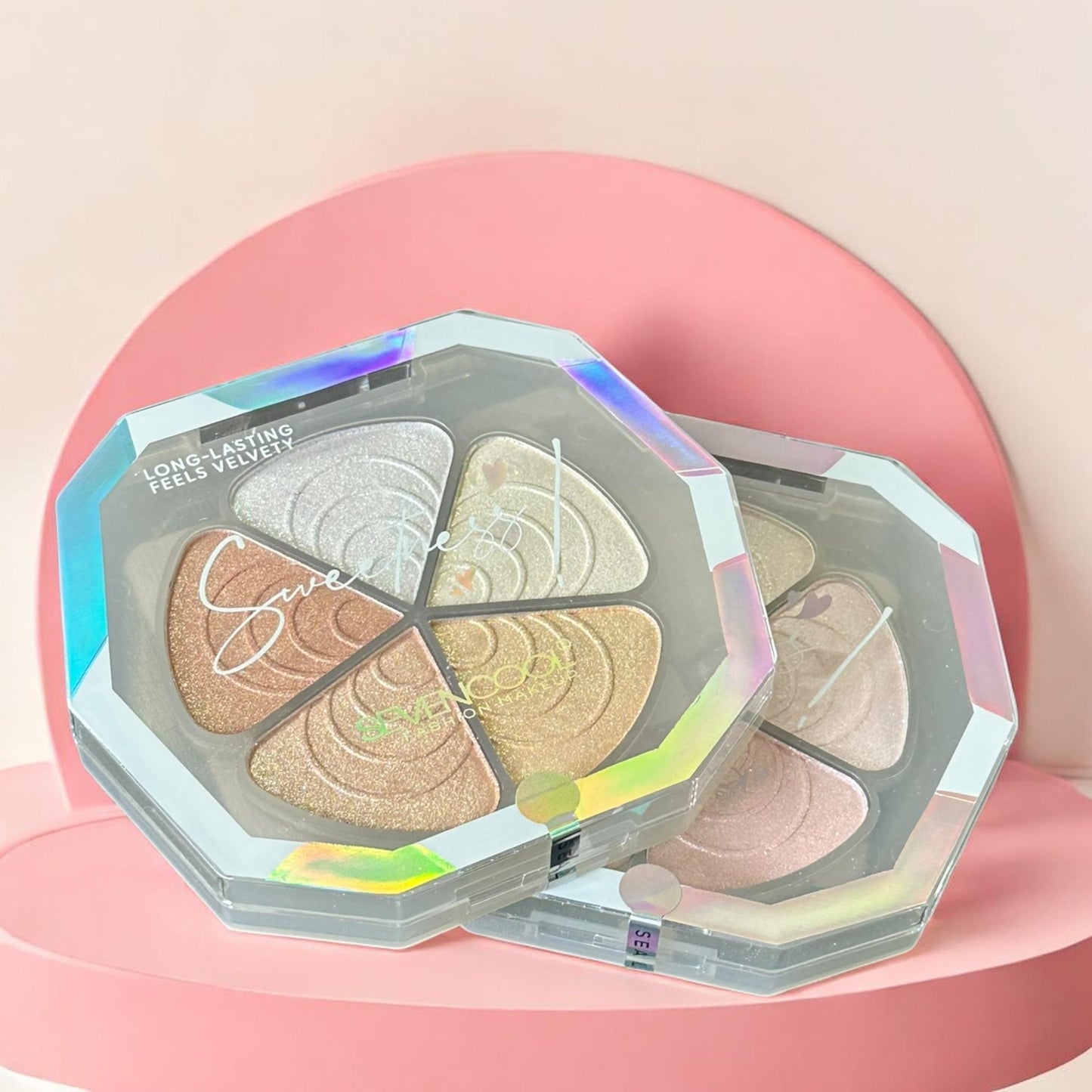 12 Quintetos de Iluminador en Polvo para Rostro $29 c/u