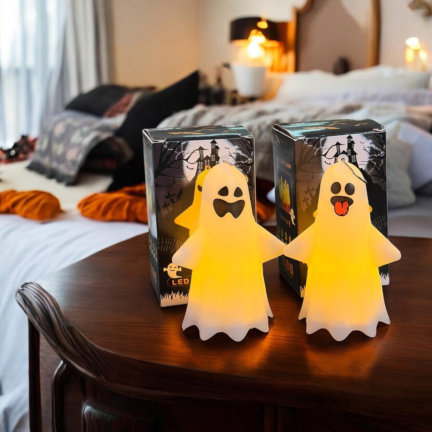 Fantasma Colgante con Luz Amarilla