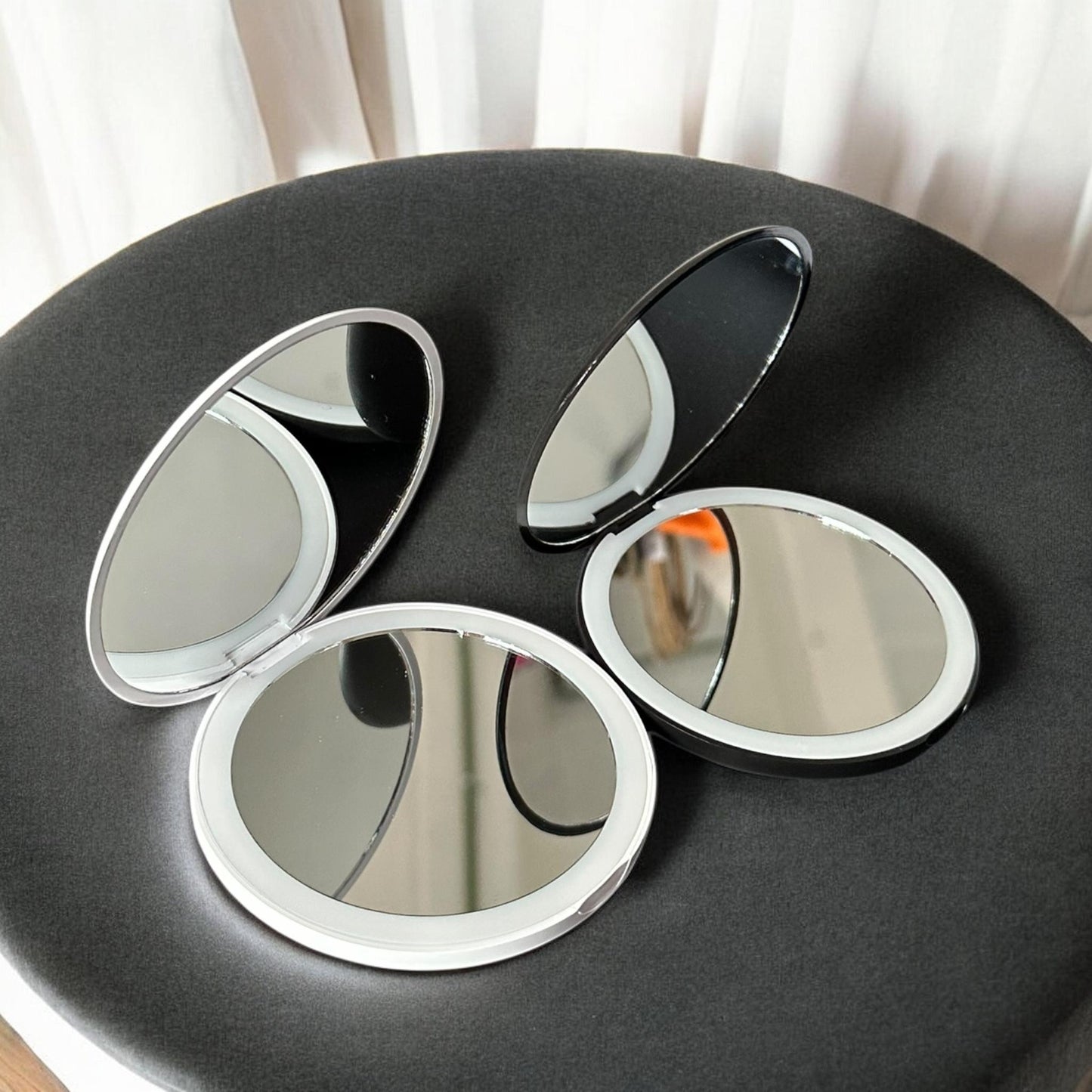 Espejo Doble con Luz Led Bolsillo