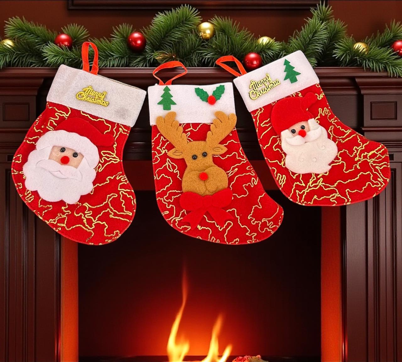 12 Colgante Bota Navideña Merry Chritsmas $11.3 c/u