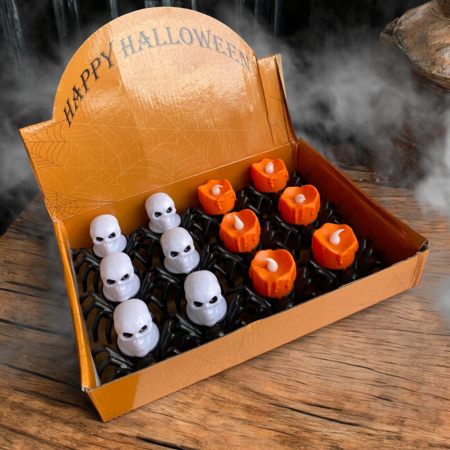 12 Vela de luz Araña halloween $15.9 c/u