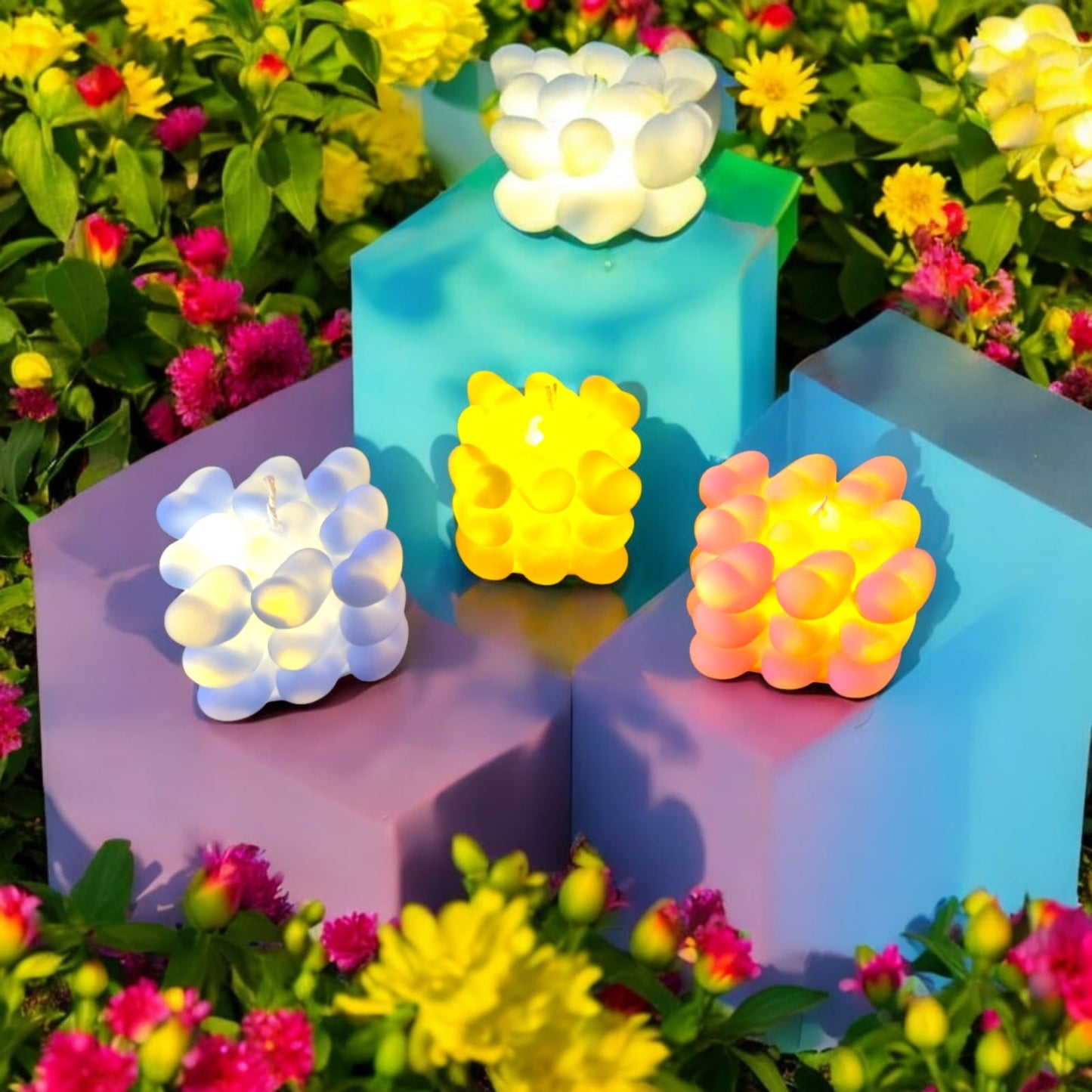 12 Velas de Corazones con Luz $17.9 c/u