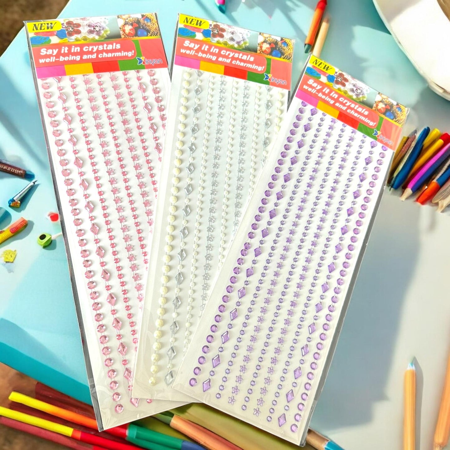 12 Sticker Pedreria Figuras $12.45 c/u