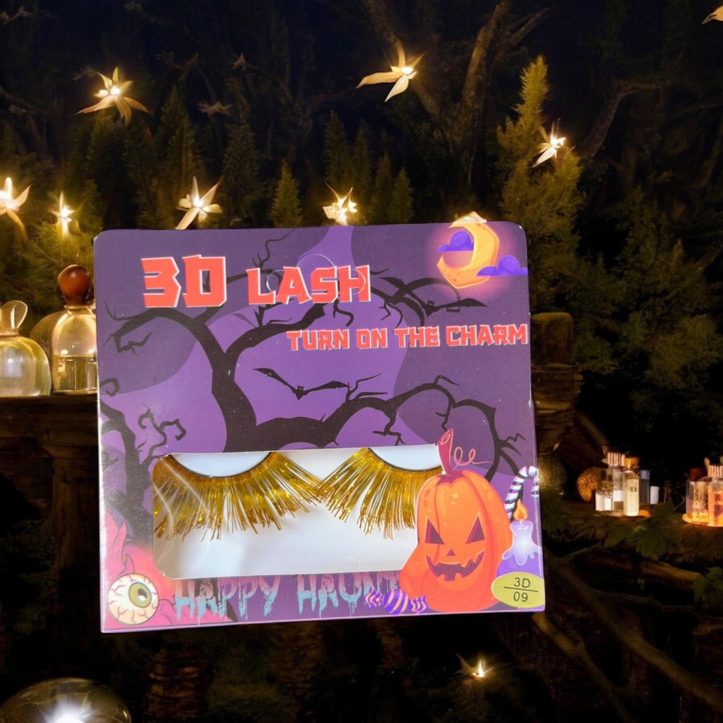 12 Pestañas Halloween Colores $9 c/u