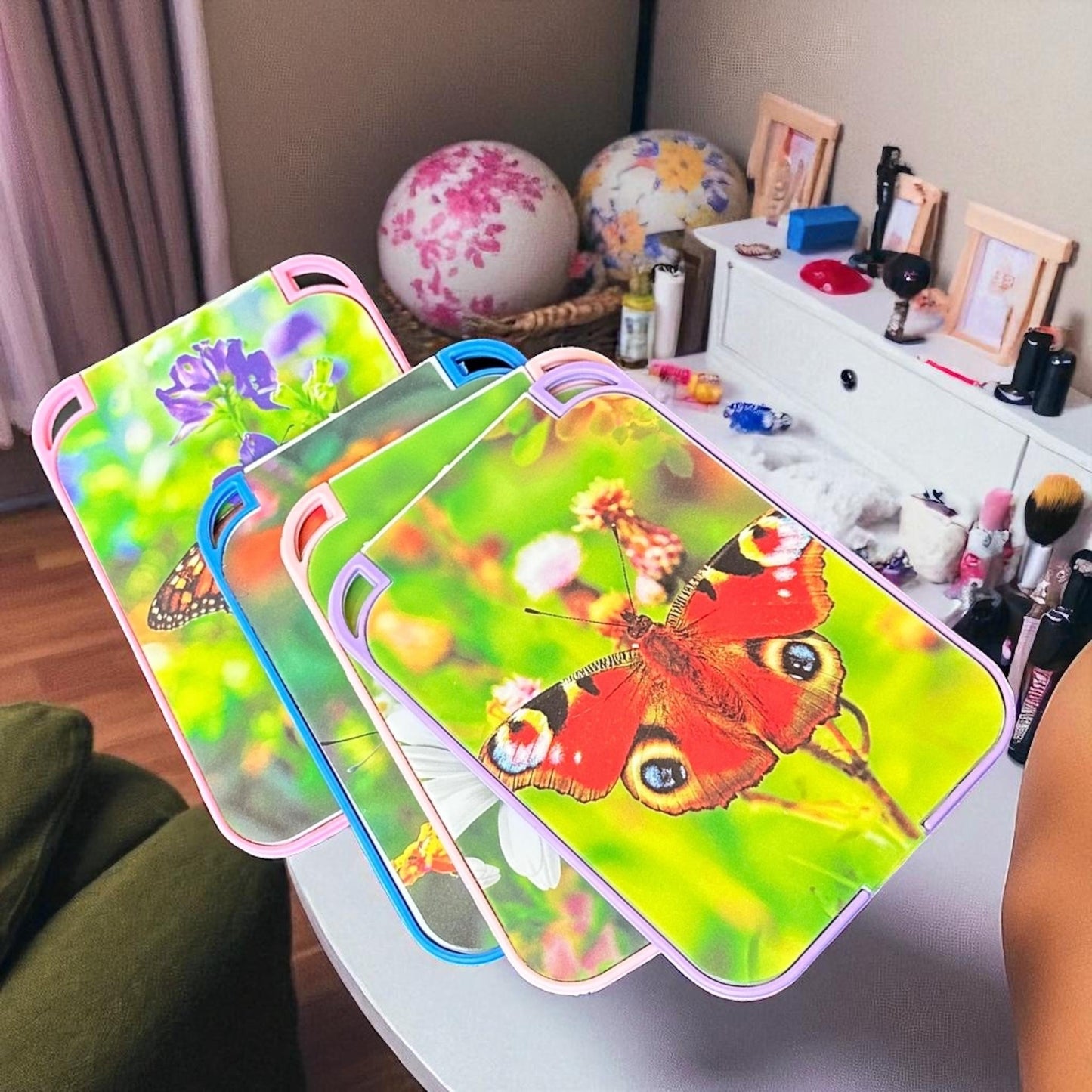 12 Espejos de Bolsillo Muñecas/Mariposas $9 c/u