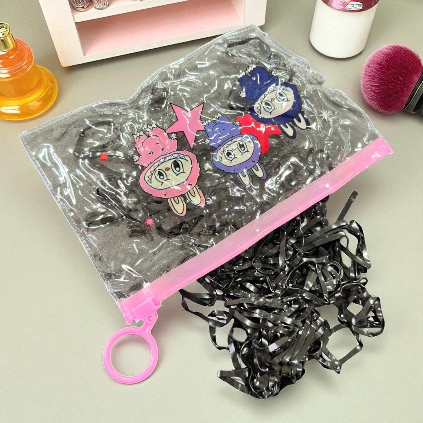 12 Bolsas Labubus Resellables con Ligas para el cabello $6 c/u