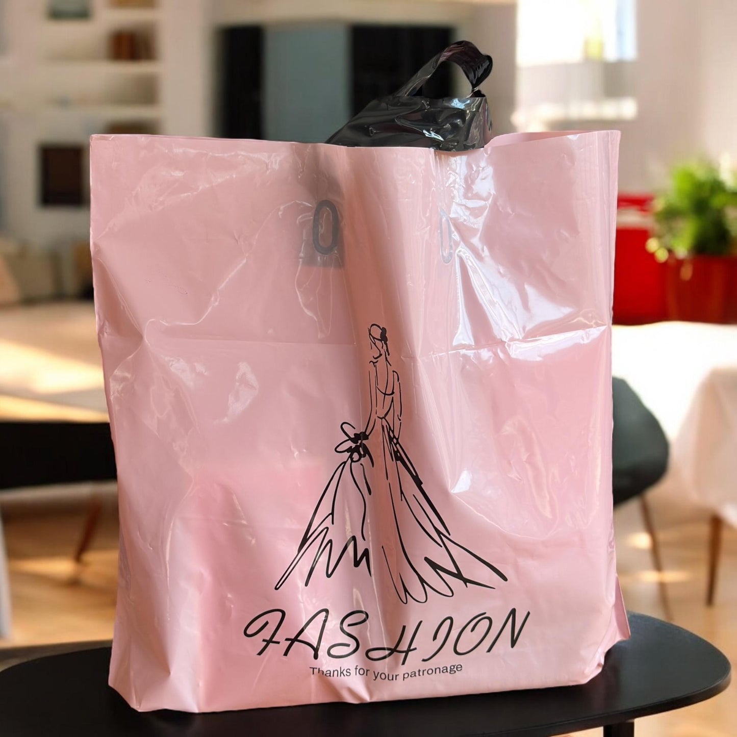 50 Bolsas Tipo Boutique Con Asa G $4.8 c/u