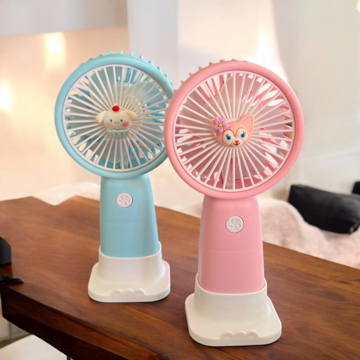 Ventilador de Mano Colores con Base