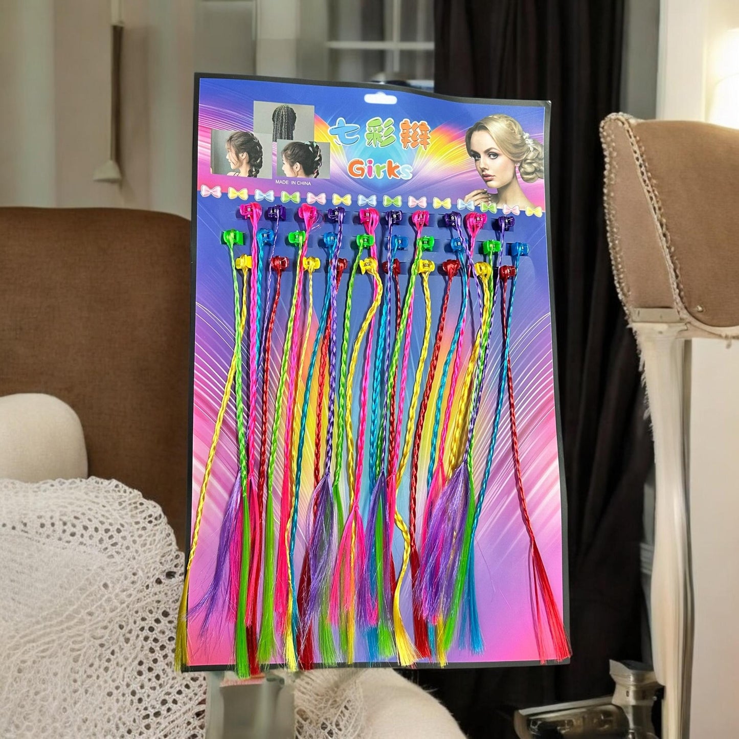 30 Pincitas con Extenciones Colores $3.3 c/u